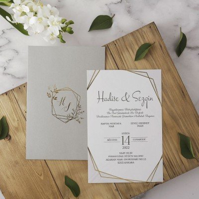 Düğün & Nişan Davetiye Düğün - Nişan Davetiyesi Eko Polen 40106